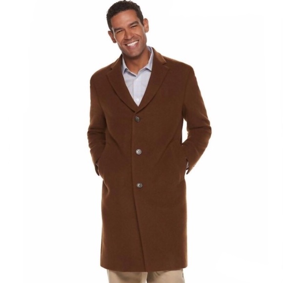 Chaps Jackets & Coats Chaps Classic Fit Woolblend Top Coat Brown